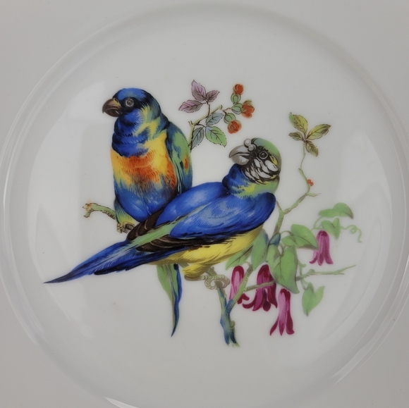 (4) Vtg JKW Western Germany Fine Porcelain Bird Plates - Picture 6 of 16
